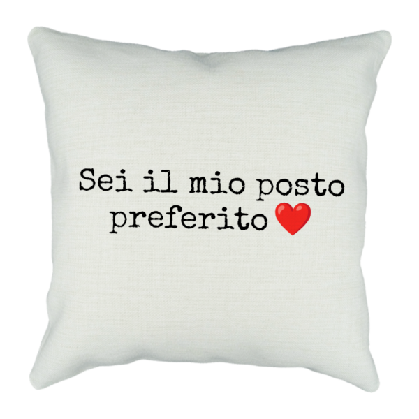 cuscino juta personalizzato con frase